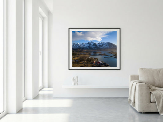 Reine Storm limited edition fine art print in black frame, room mockup
