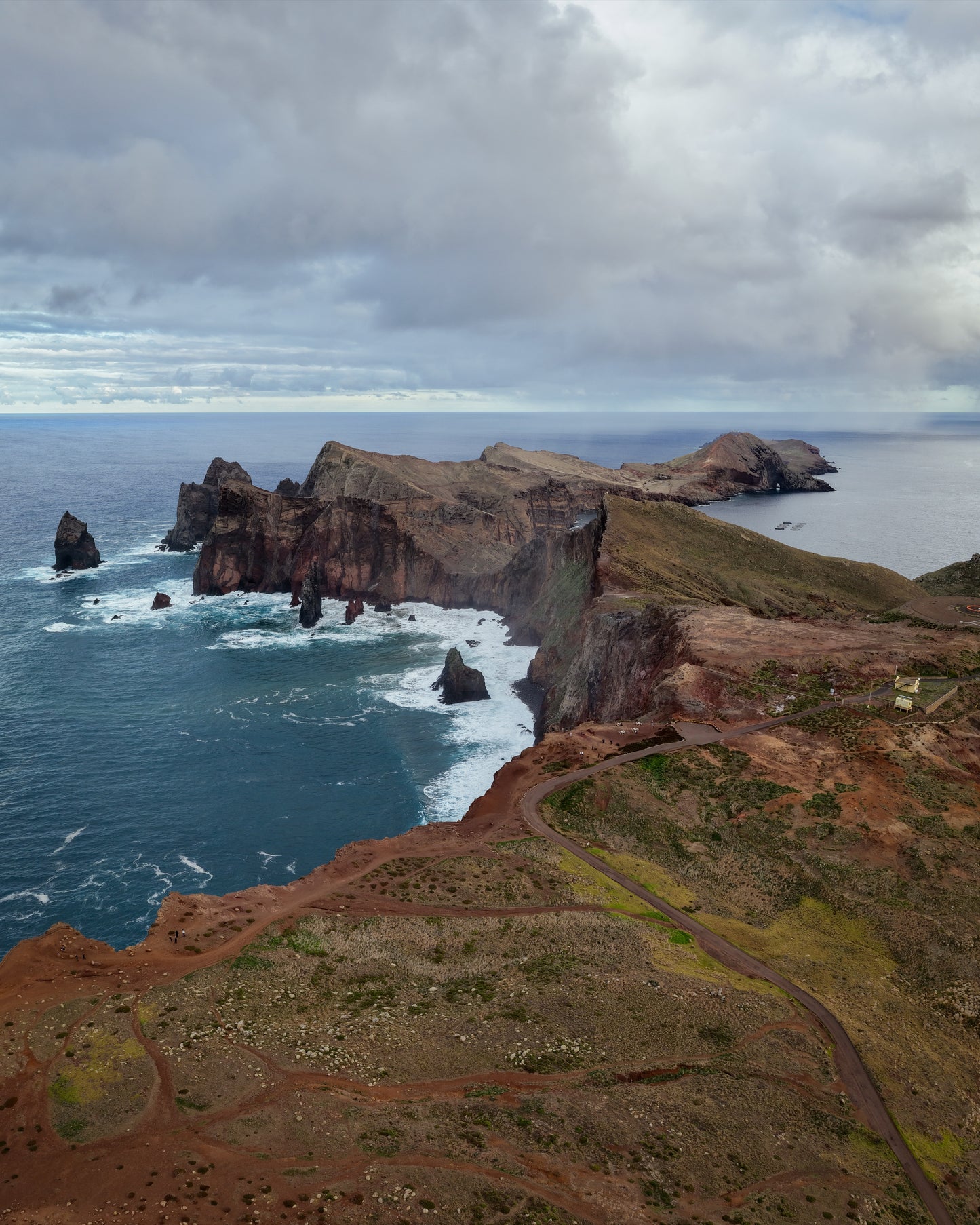 Aerial view of Ponta de São Lourenço peninsula, Madeira, Portugal