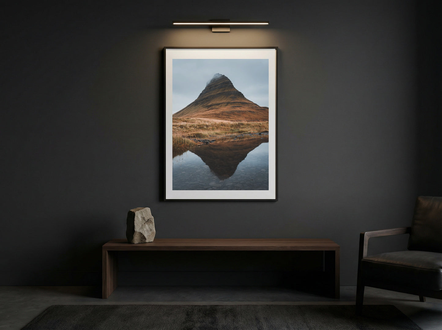 Kirkjufell — Autumn Reflection Fine Art Print | Iceland Mountain Wall Art